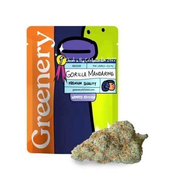 CBD-Blüte Gorilla Mandarine Gewinner des Amsterdam Cup "Clouds in the City" im Jahr 2022