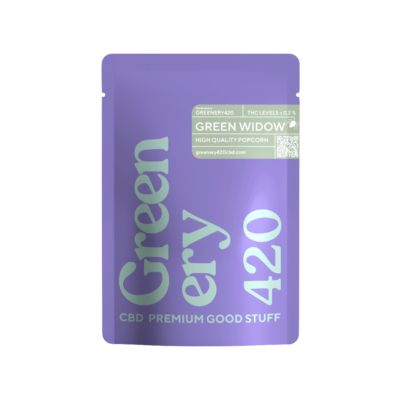 Green Widow Hochwertige Popcorn CBD Blütentasche